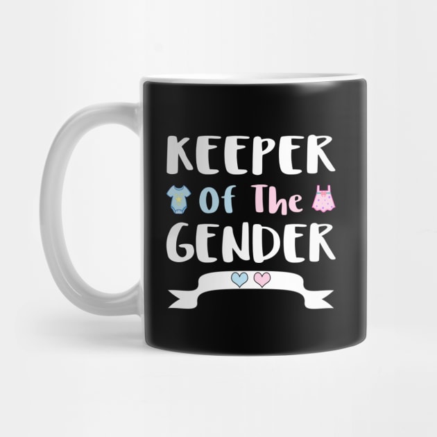 Keeper Of The Gender Gift, Cute Gender Reveal Party Idea Tee by Printofi.com